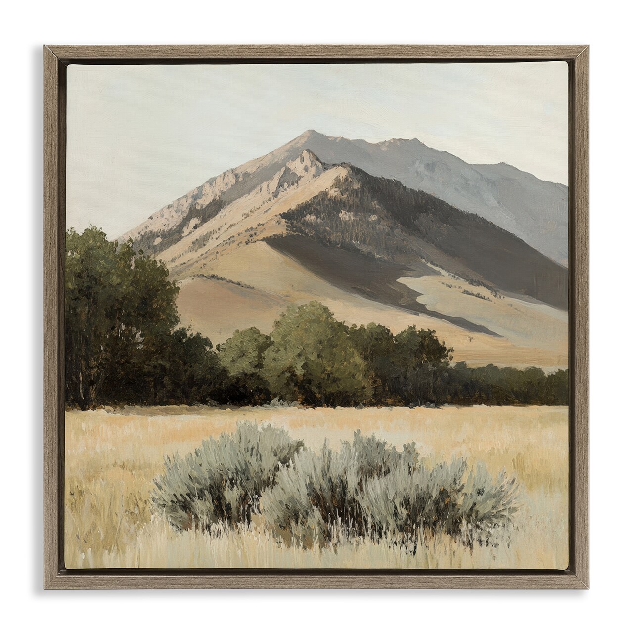 Stupell Industries Mountain Ridgeline Landscape Floating Frame, design by Petal Prints Design